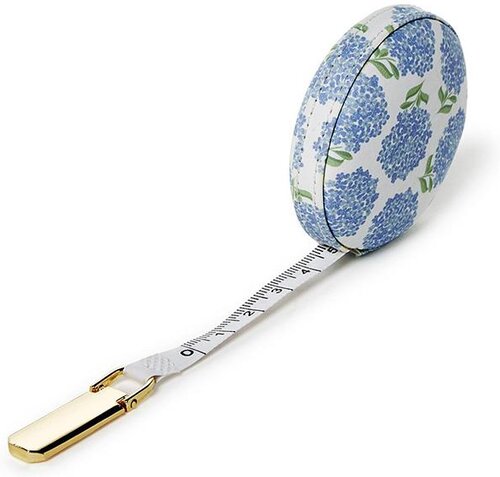 hydrnagea print tape measure pink/blue