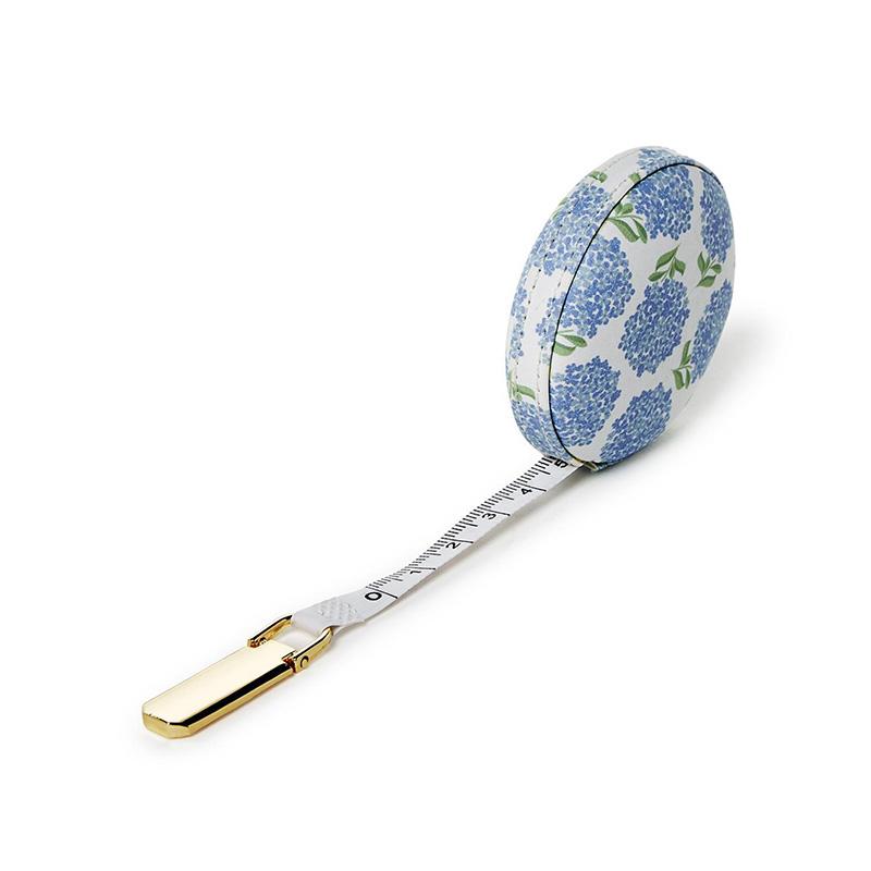 hydrnagea print tape measure pink/blue