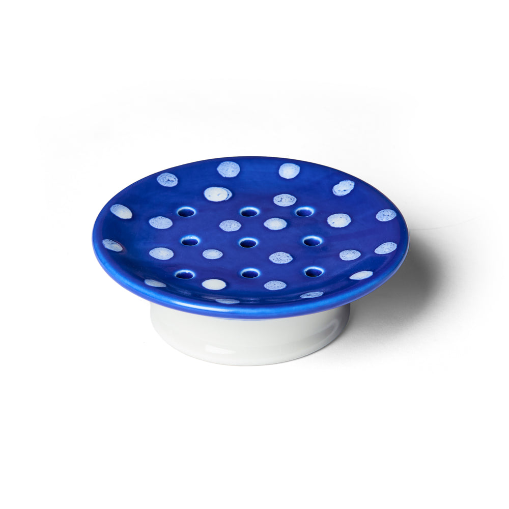 SWEDISH DREAM BLUE MUSHROOM CERAMIC SOAP DISH