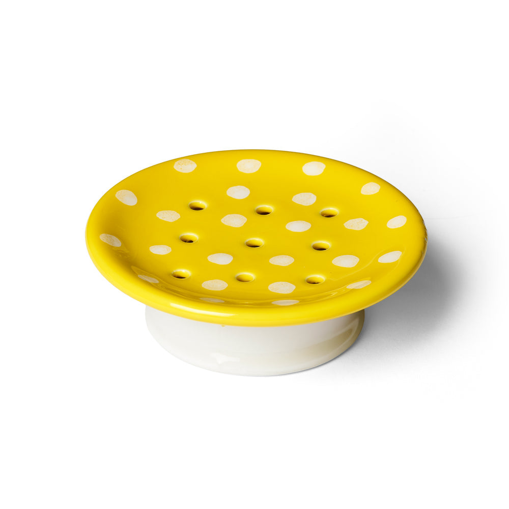SWEDISH DREAM YELLOW MUSHROOM CERAMIC SOAP DISH