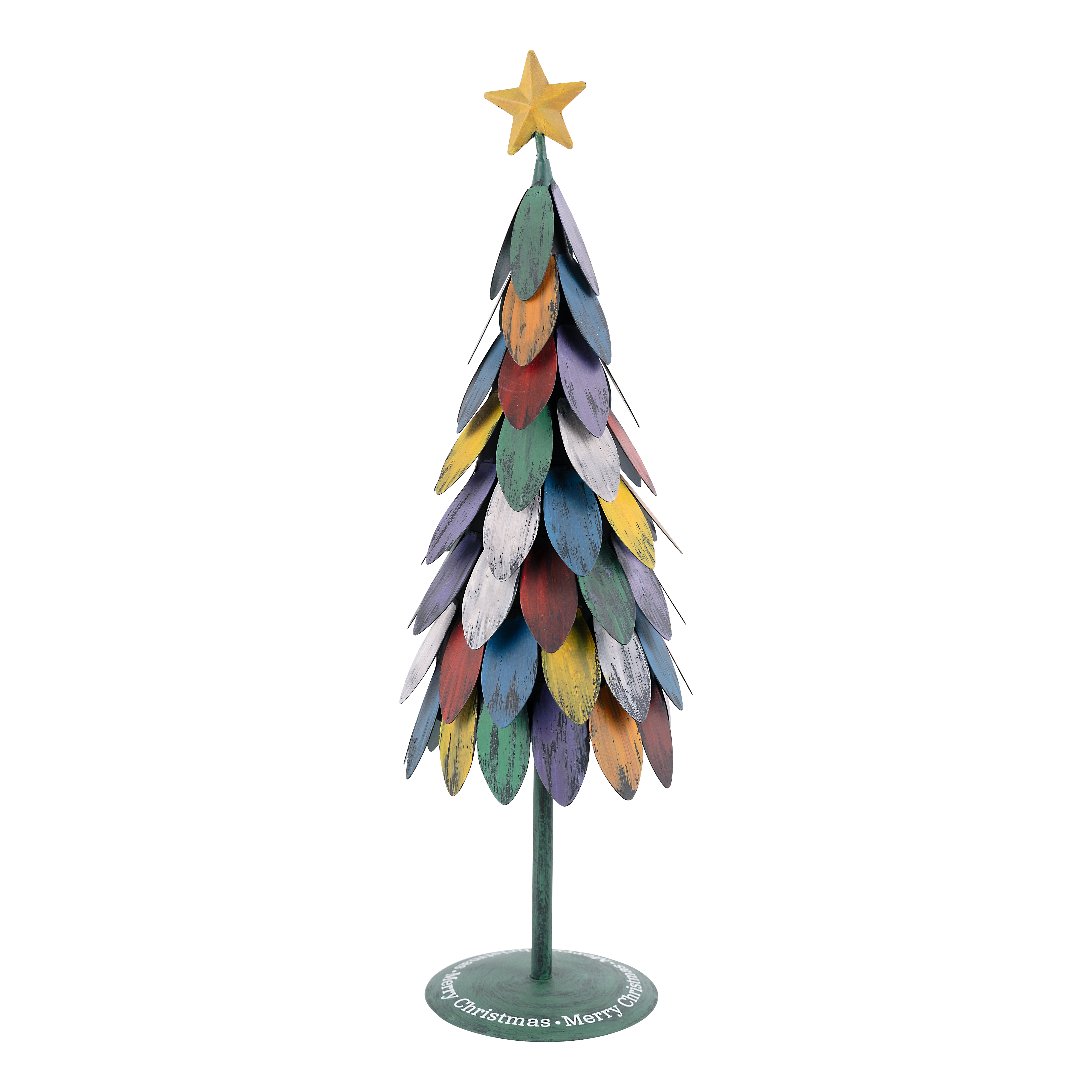 Merry Christmas Metal Tree - Medium