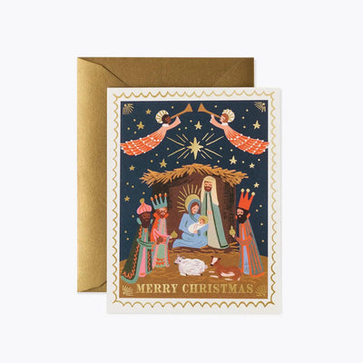 BOXED SET OF 8 CHRISTMAS NATIVITY CARDS-RIFLE