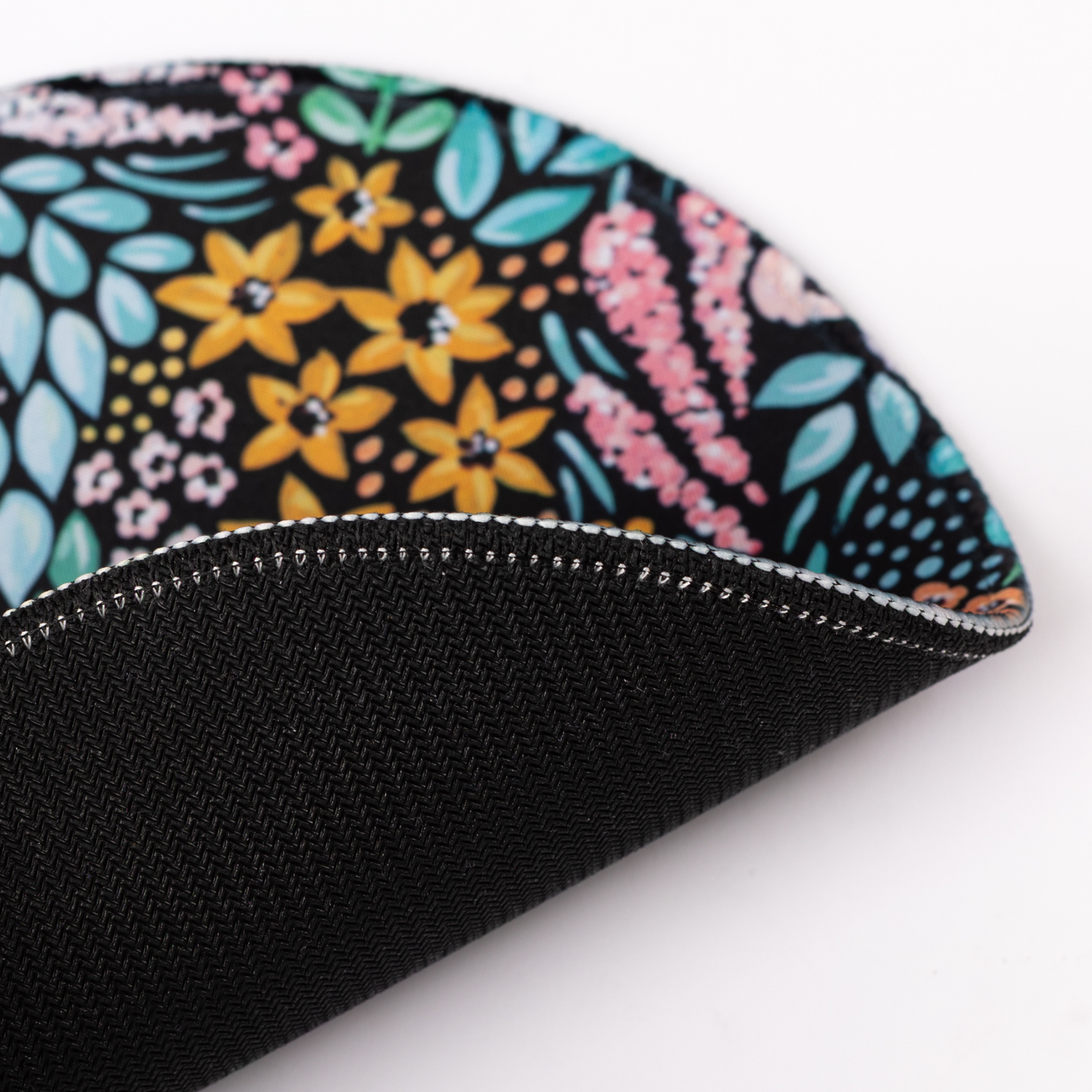Black Floral Mousepad