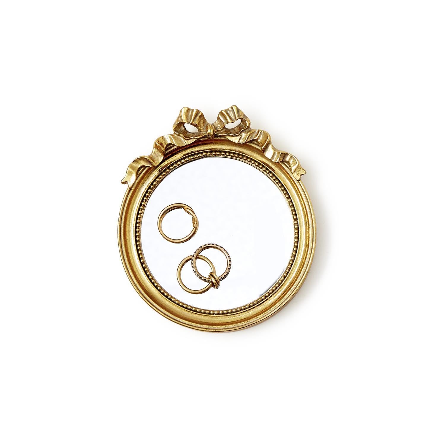 ROUND MIRROR TRINKET TRAY-MULTI STYLES