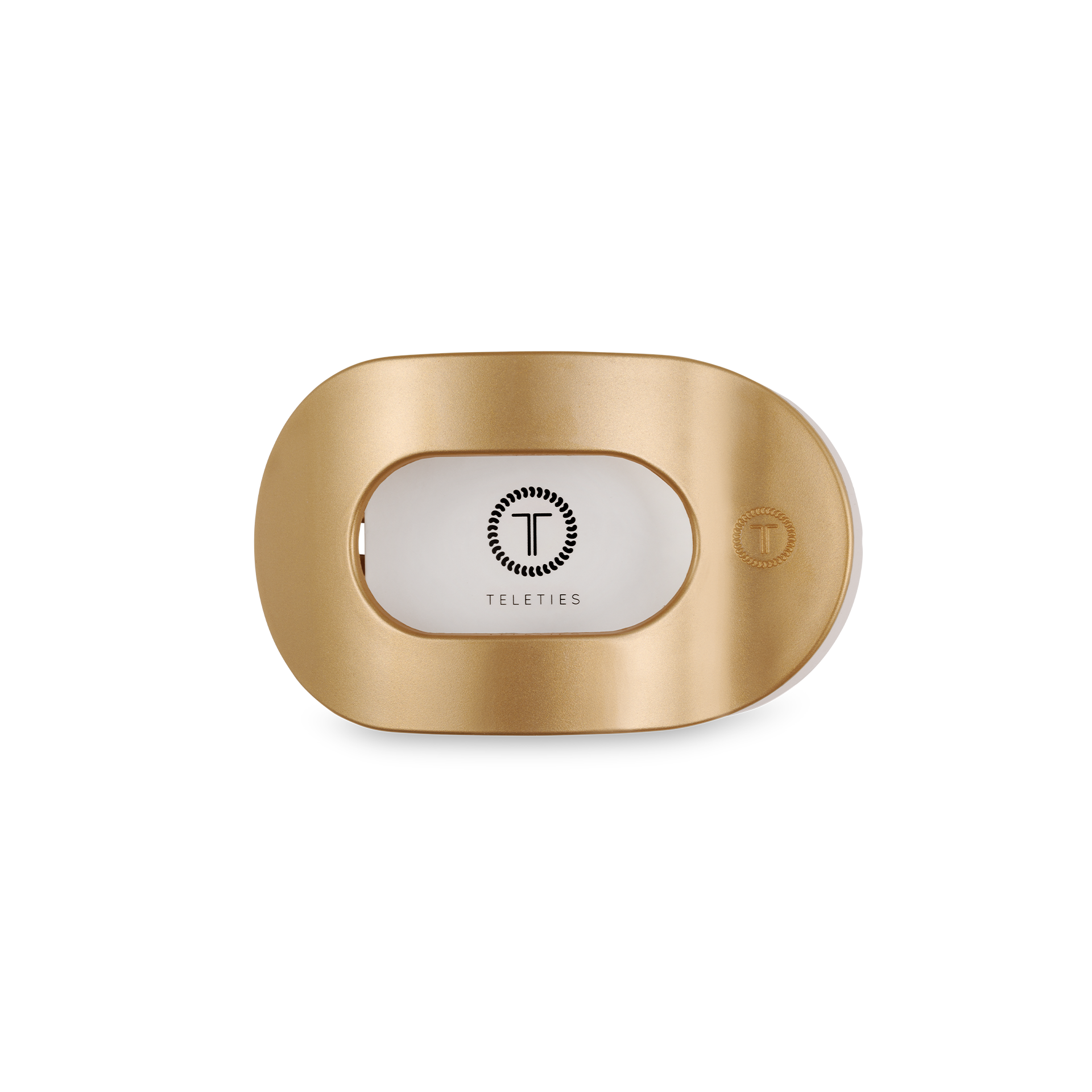 Round Flat Hair Clip - Small - Champagne Toast