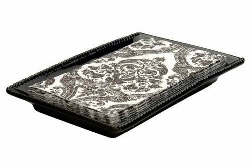 Beaded Caddy Tray - Guest Towels (black)