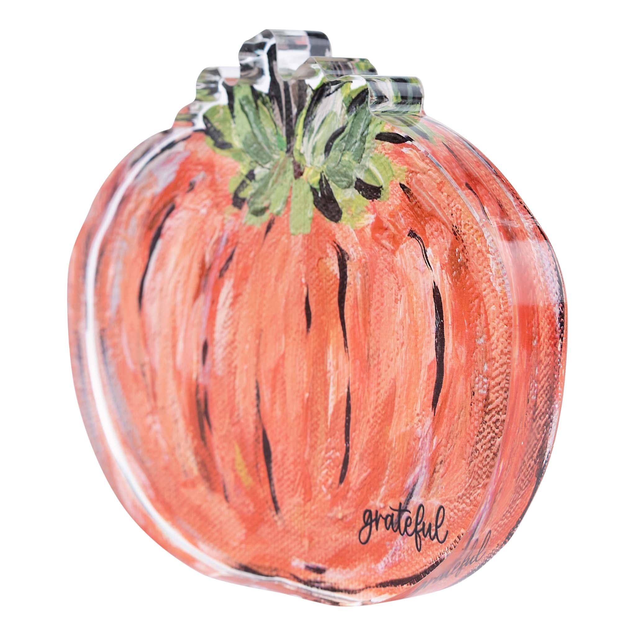 Orange Pumpkin Acrylic Decor