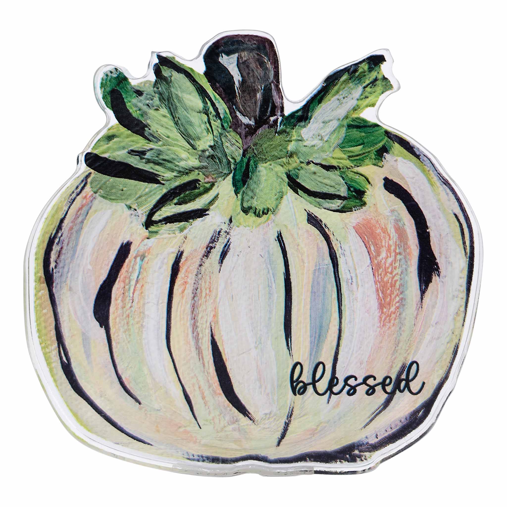 Heirloom Green Pumpkin Acrylic Decor