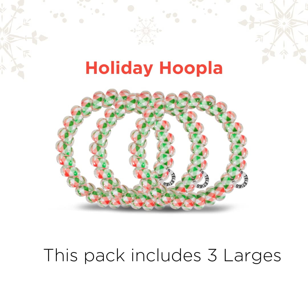 SPIRAL HAIR COILS-LARGE-HOLIDAY HOOPLA