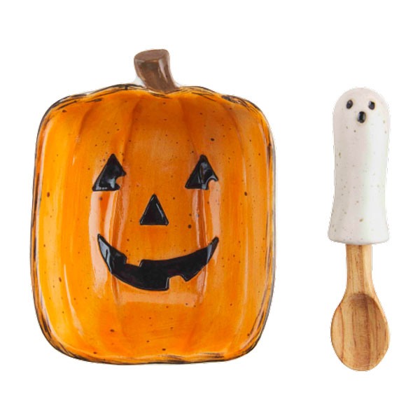 Pumpkin Shaped Candy Bowl Set