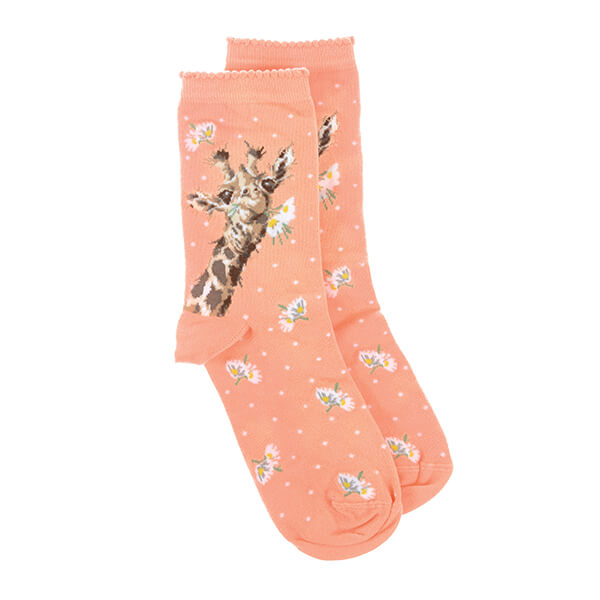 Giraffe Sock - Flowers