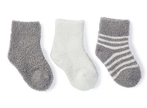 Cozy Chic Lite Infant Socks 3-Pack Pewter-Pearl