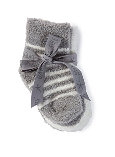 Cozy Chic Lite Infant Socks 3-Pack Pewter-Pearl