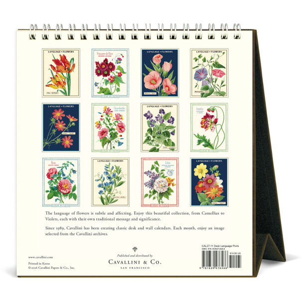 2027 LANGUAGE OF FLOWERS DESK CALENDAR