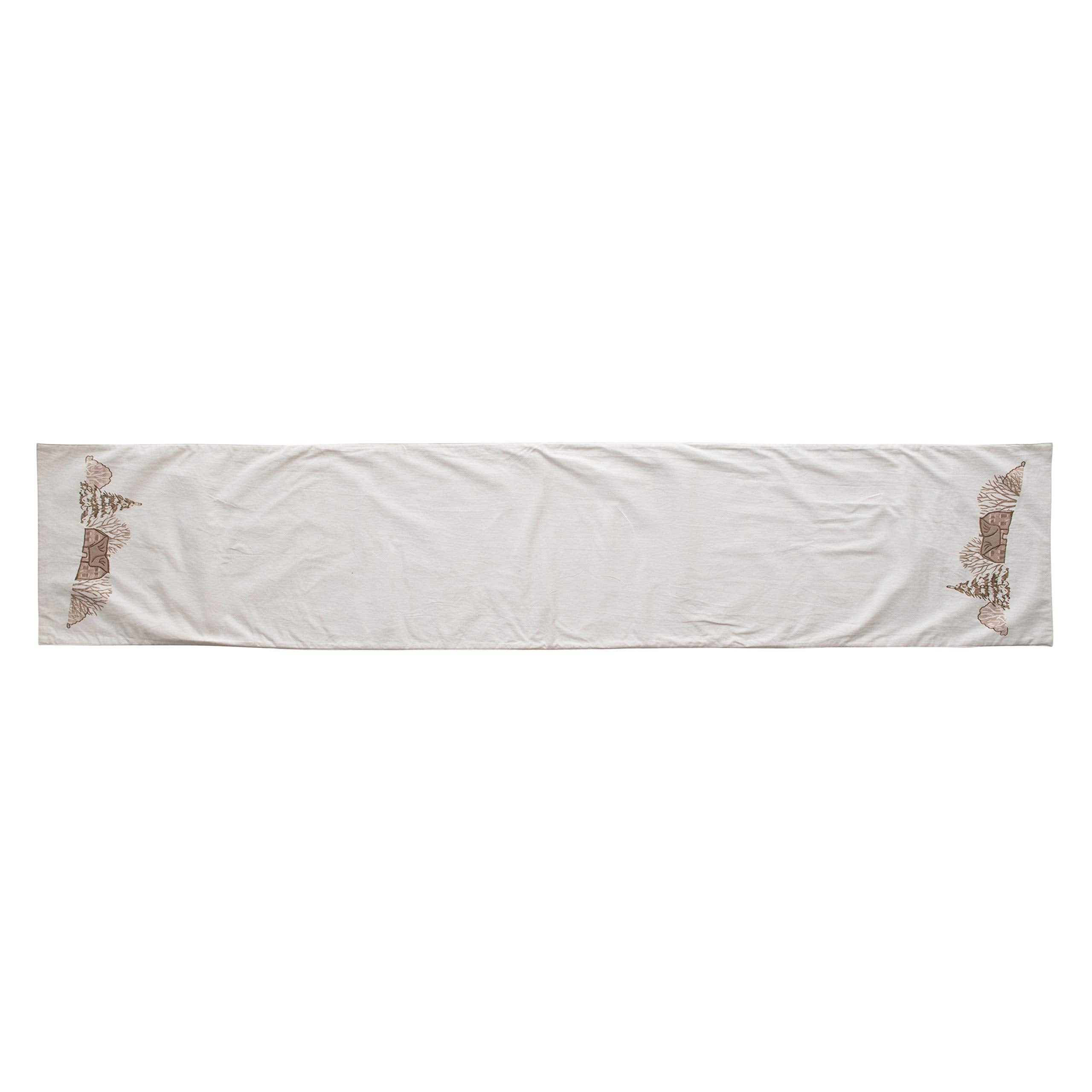 72" x 14" w Cotton & Linen Embroidered Table Runner