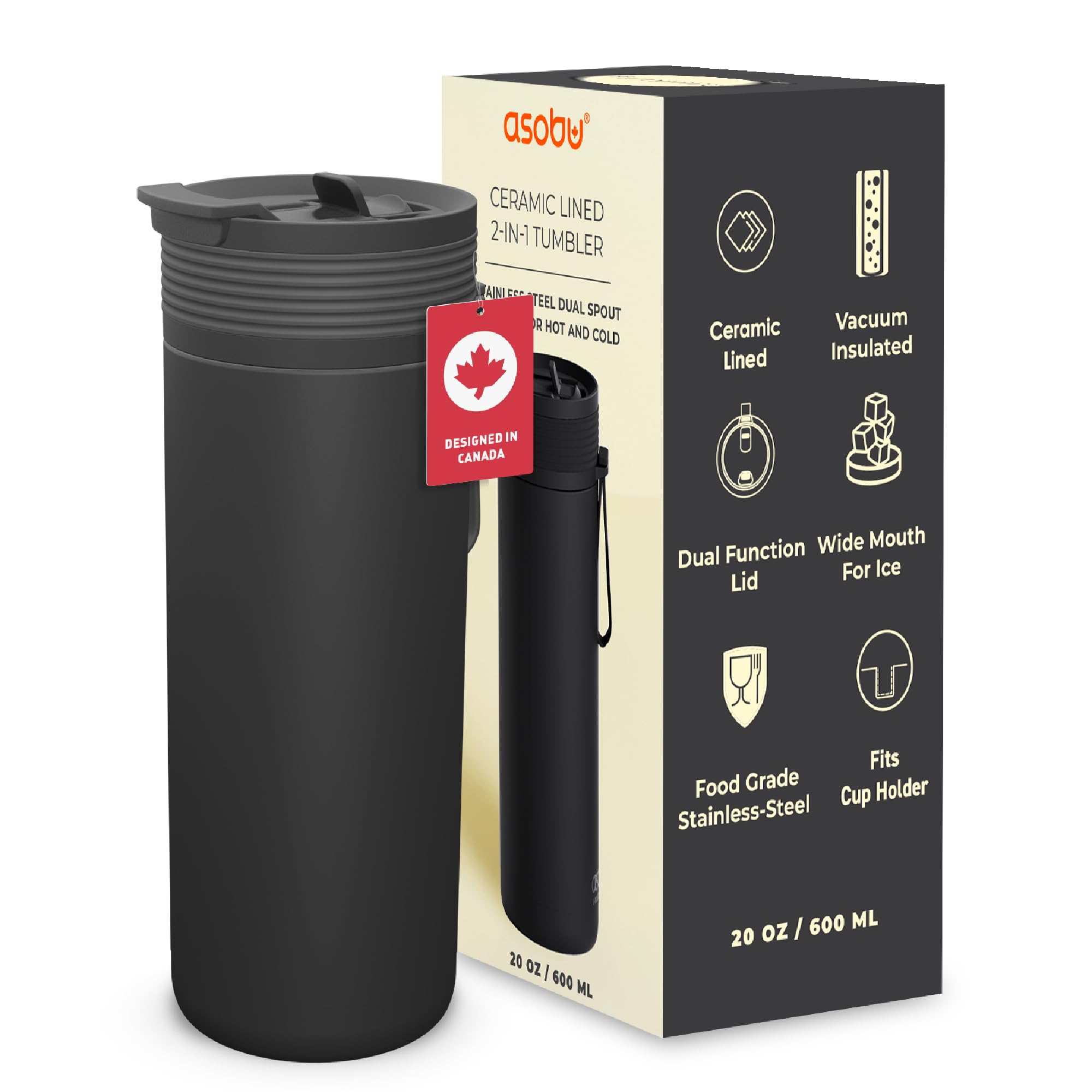 Ceramic-Lined Water Bottle - Cat