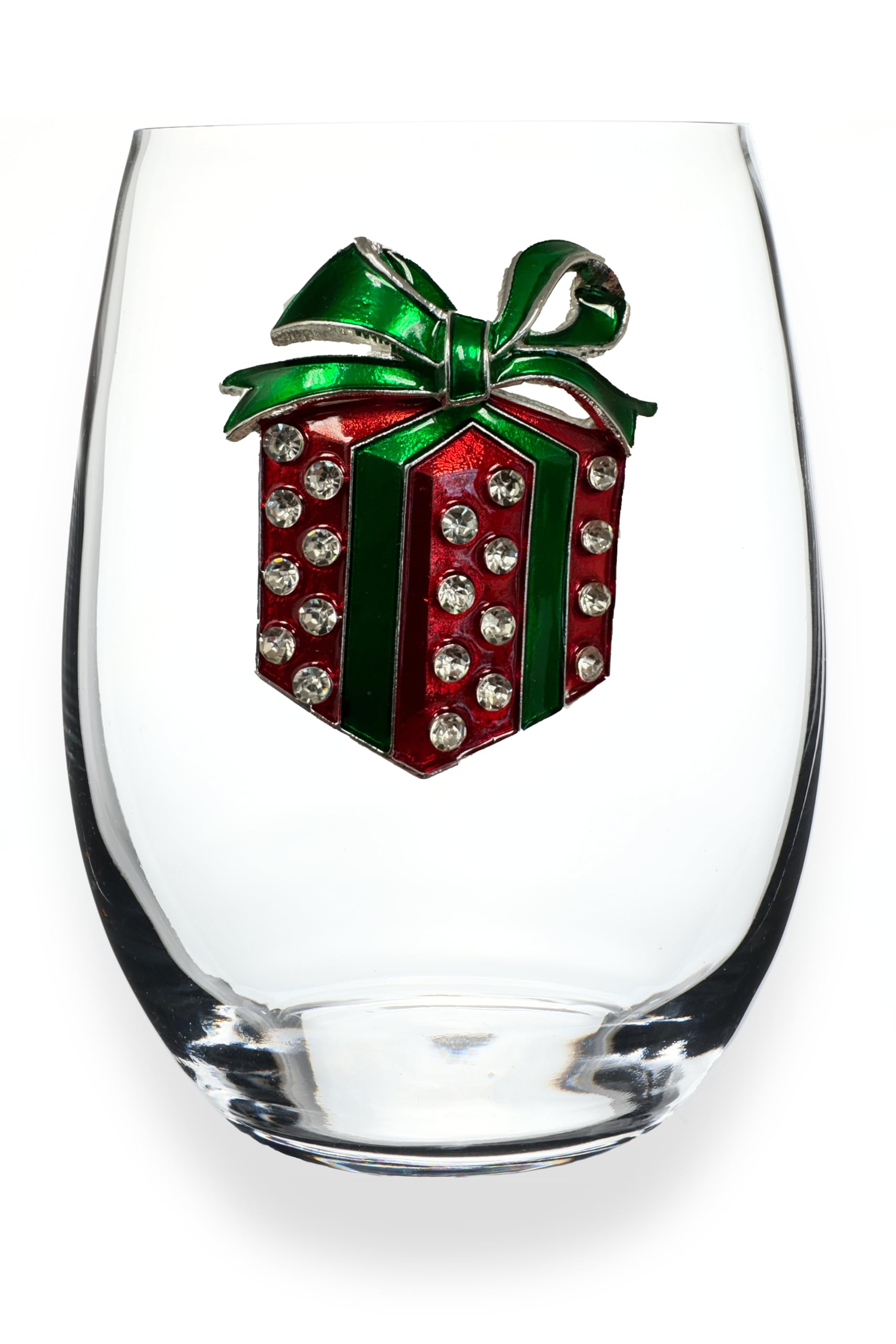 Present Holiday Stemless Wine Glass