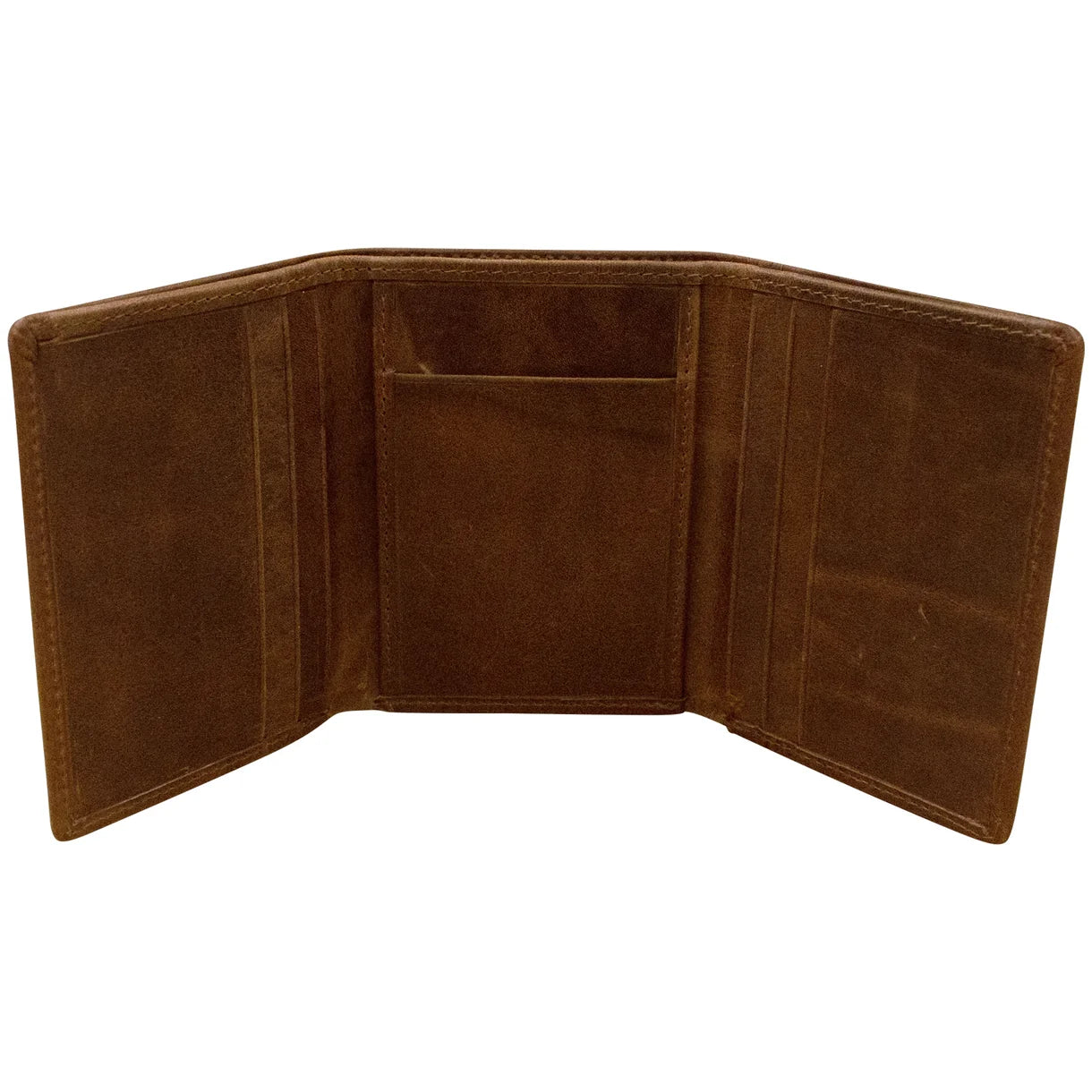 Men's Wallet Trifold w/Back I.D. - Rustic Brown