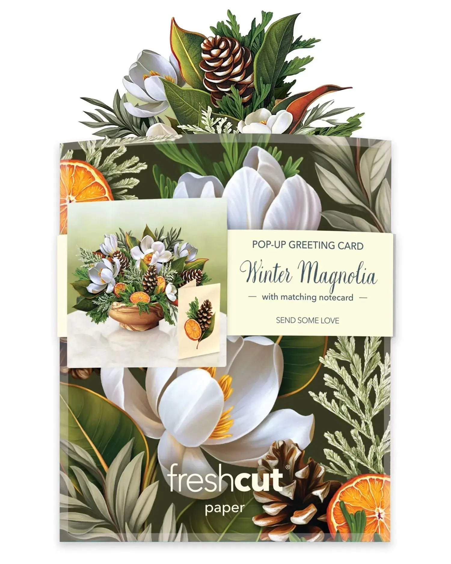 MINI WINTER MAGNOLIA GREETING CARD