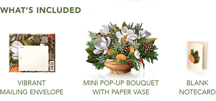 MINI WINTER MAGNOLIA GREETING CARD