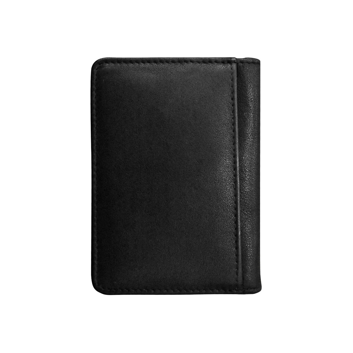 Men's Wallet Premium Leather Flap Card Case - Black