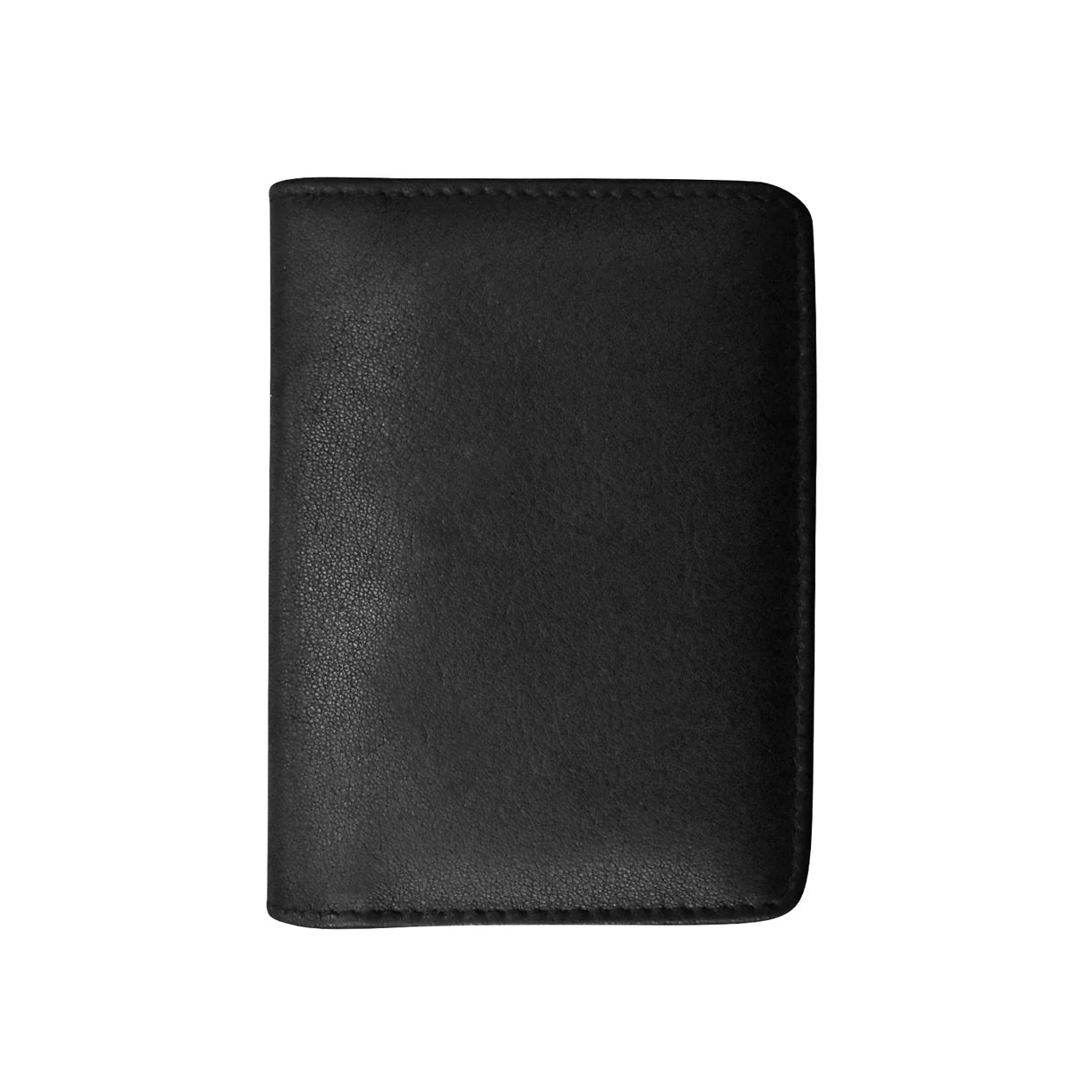 Men's Wallet Premium Leather Flap Card Case - Black