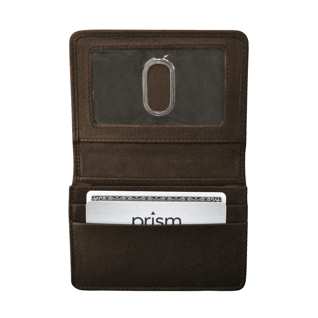 Men's Wallet Premium Leather Flap Card Case - Brown