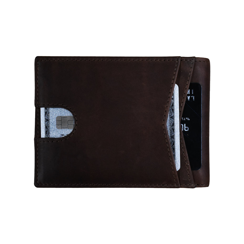 Men's Wallet Bifold w/Airtag Holder - Chocolate