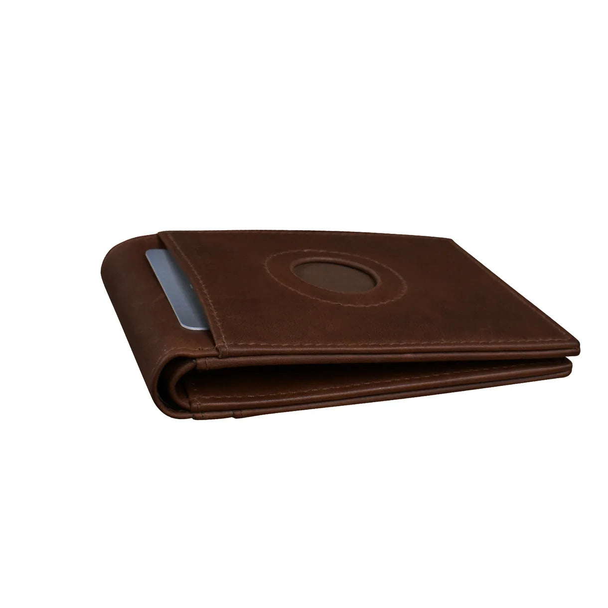 Men's Wallet Bifold w/Airtag Holder - Rustic Brown