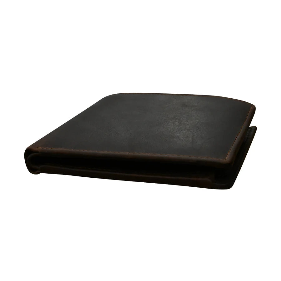 Men's Wallet Bifold w/Zip Pocket - Chocolate