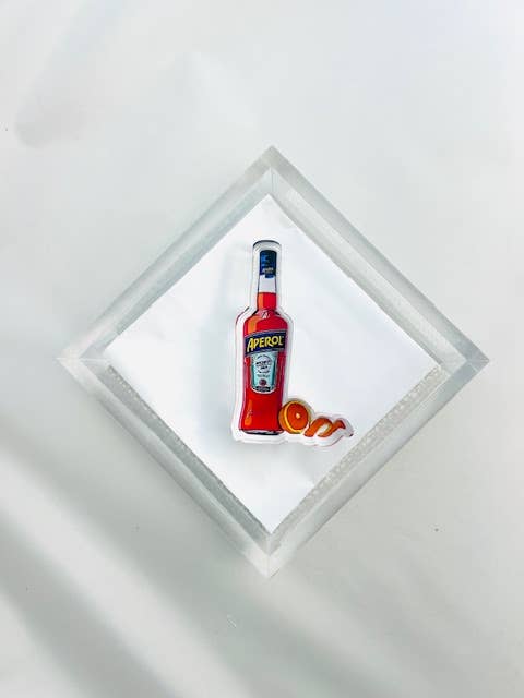 Acrylic Napkin Weight, Orange Cocktail