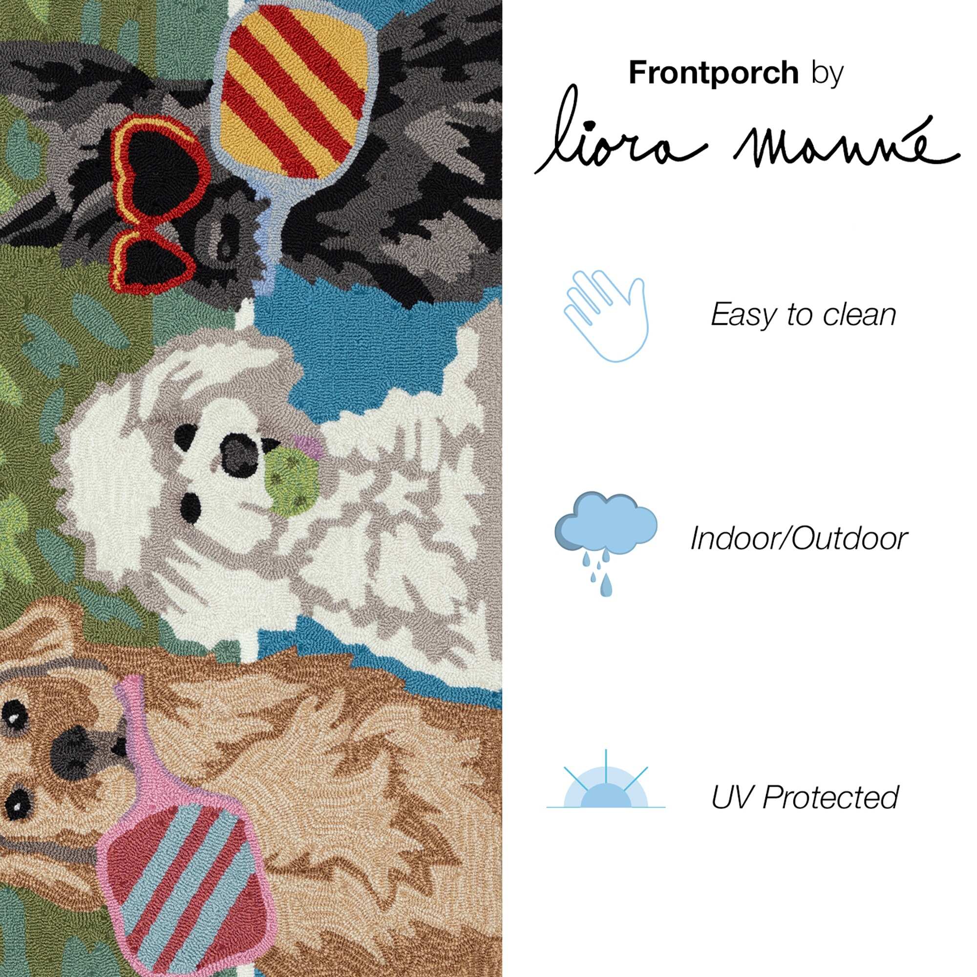 Pickled Pups Multi Rug (20" x 30")