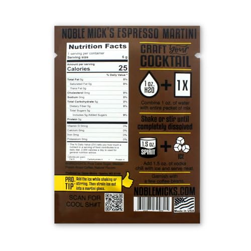 Espresso Martini Single-Serve Craft Cocktail Mix