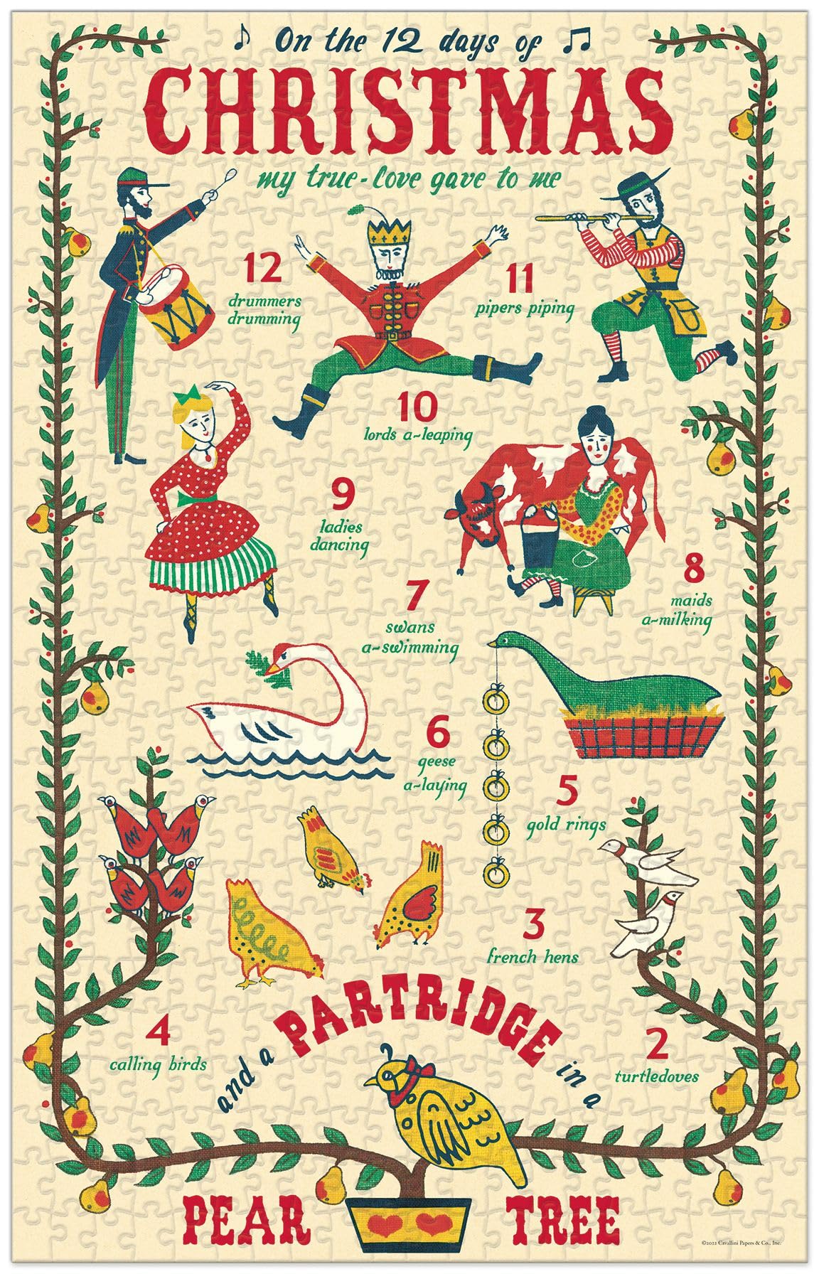 Twelve Days of Christmas - 500 Piece Puzzle