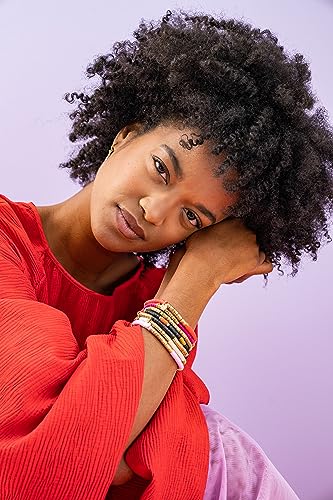 Hot Pink Gold Sequin Stretch Bracelet