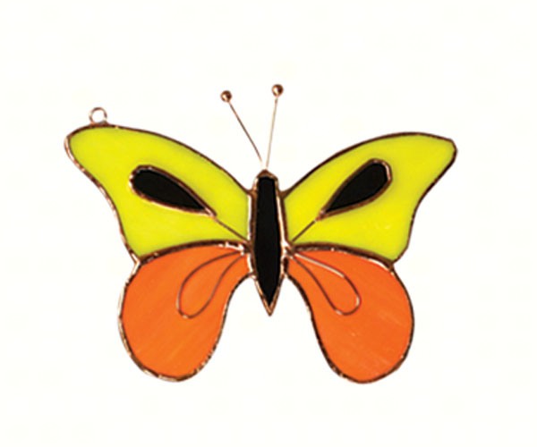 YELLOW & ORANGE BUTTERFLY SUNCATCHER