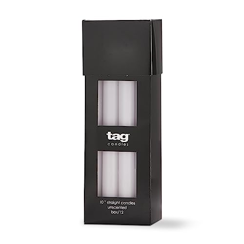 Color Studio 10" Straight Candle - White