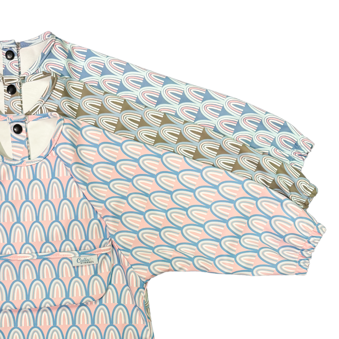 THE GRAYSON ONG SLEEVE BIB-RAINBOW -GREEN