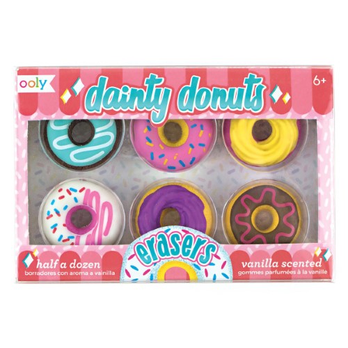 Dainty Donuts Scented Erasers (set of 6)