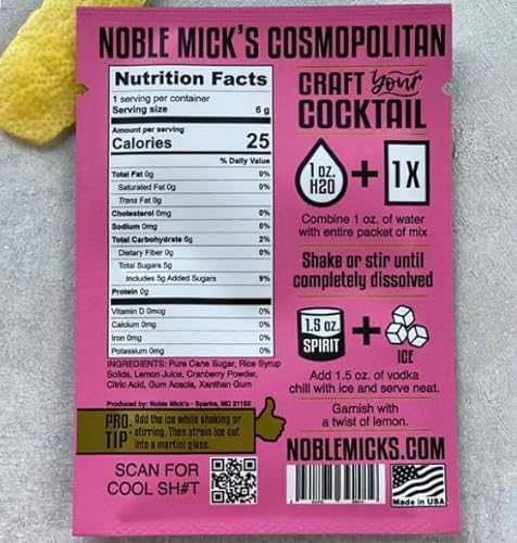 Cosmopolitan Single-Serve Craft Cocktail Mix