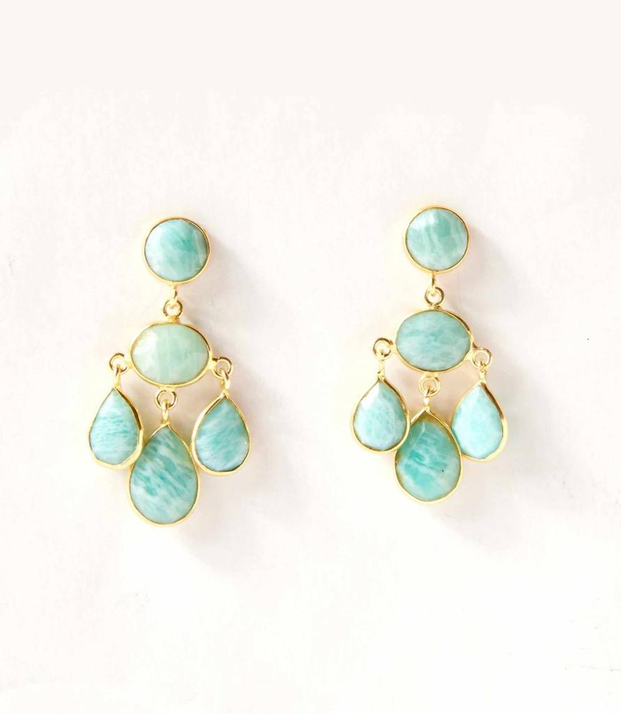 Amazonite Chandelier Earrings