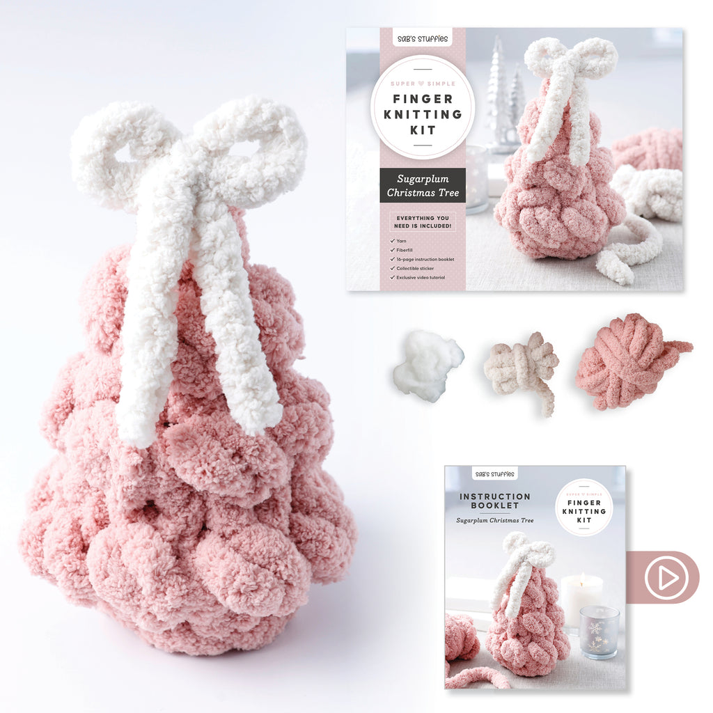 Super Simple Finger Knitting Kit: Sugarplum Christmas Tree