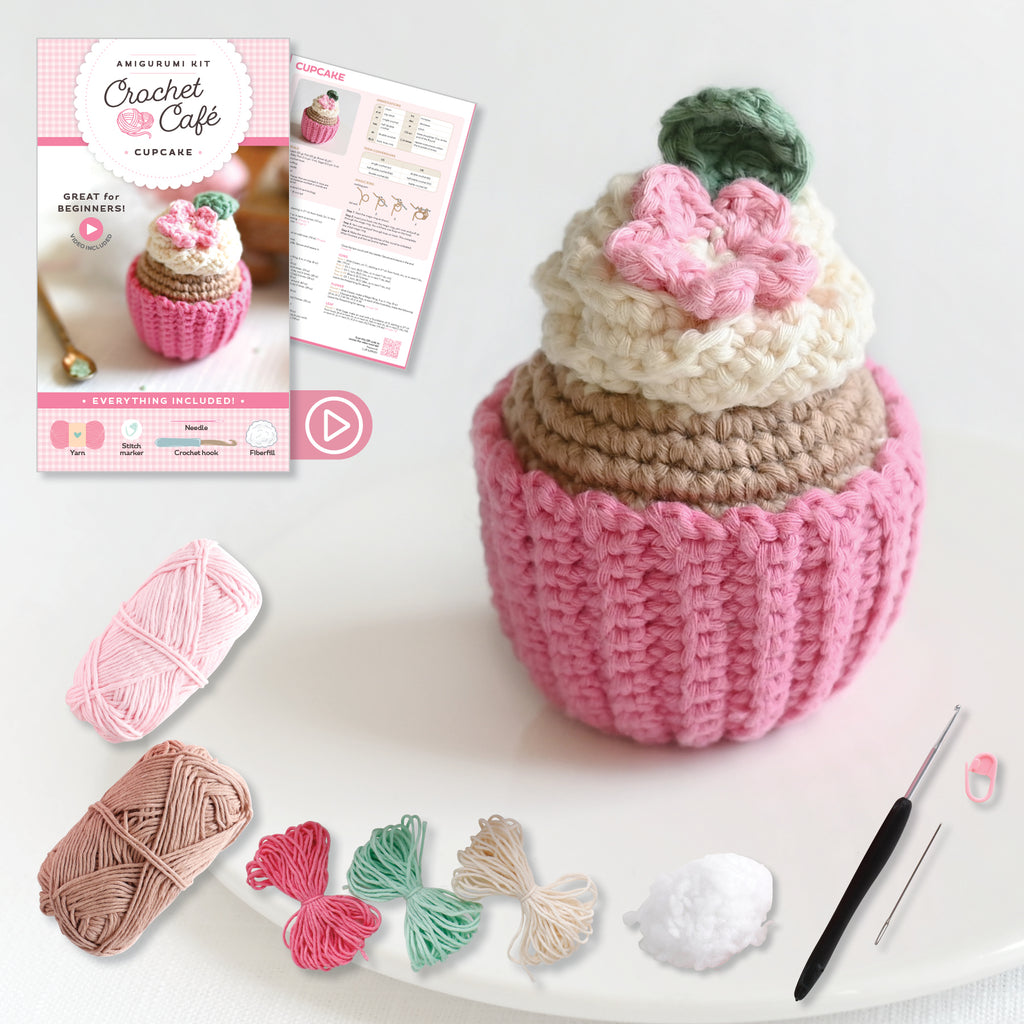 Crochet Cafe' Amigurumi Kit - Cupcake