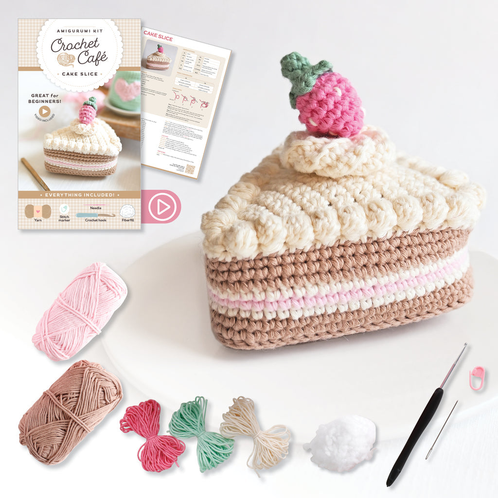 Crochet Cafe' Amigurumi Kit - Cake Slice