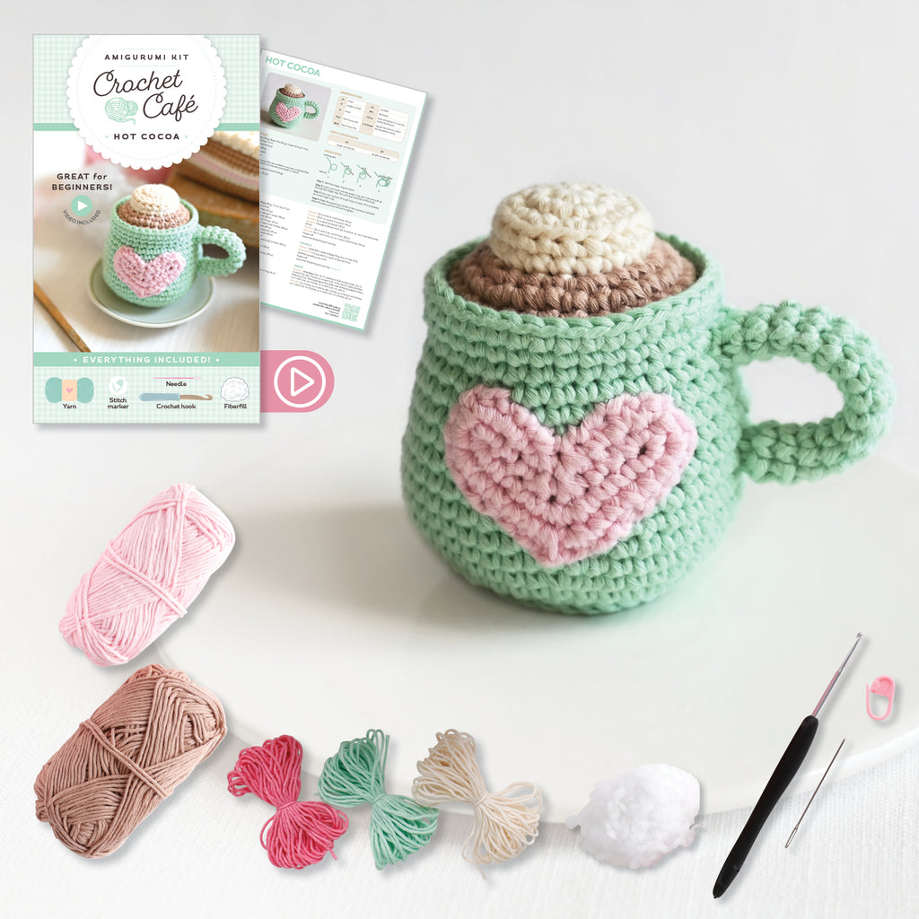 Crochet Cafe' Amigurumi Kit - Hot Cocoa