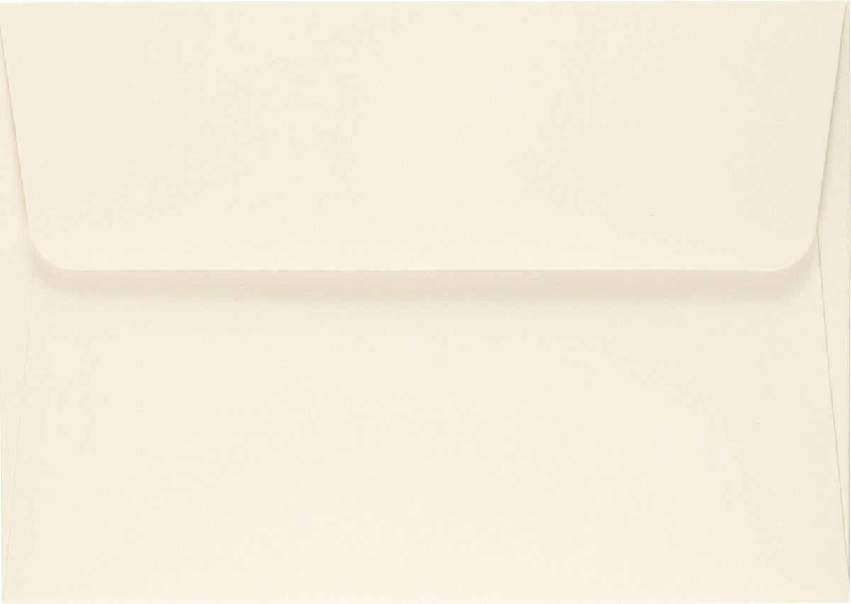 Cream ivory envelope included with Peter Pauper Press Mushroom Note Cards set