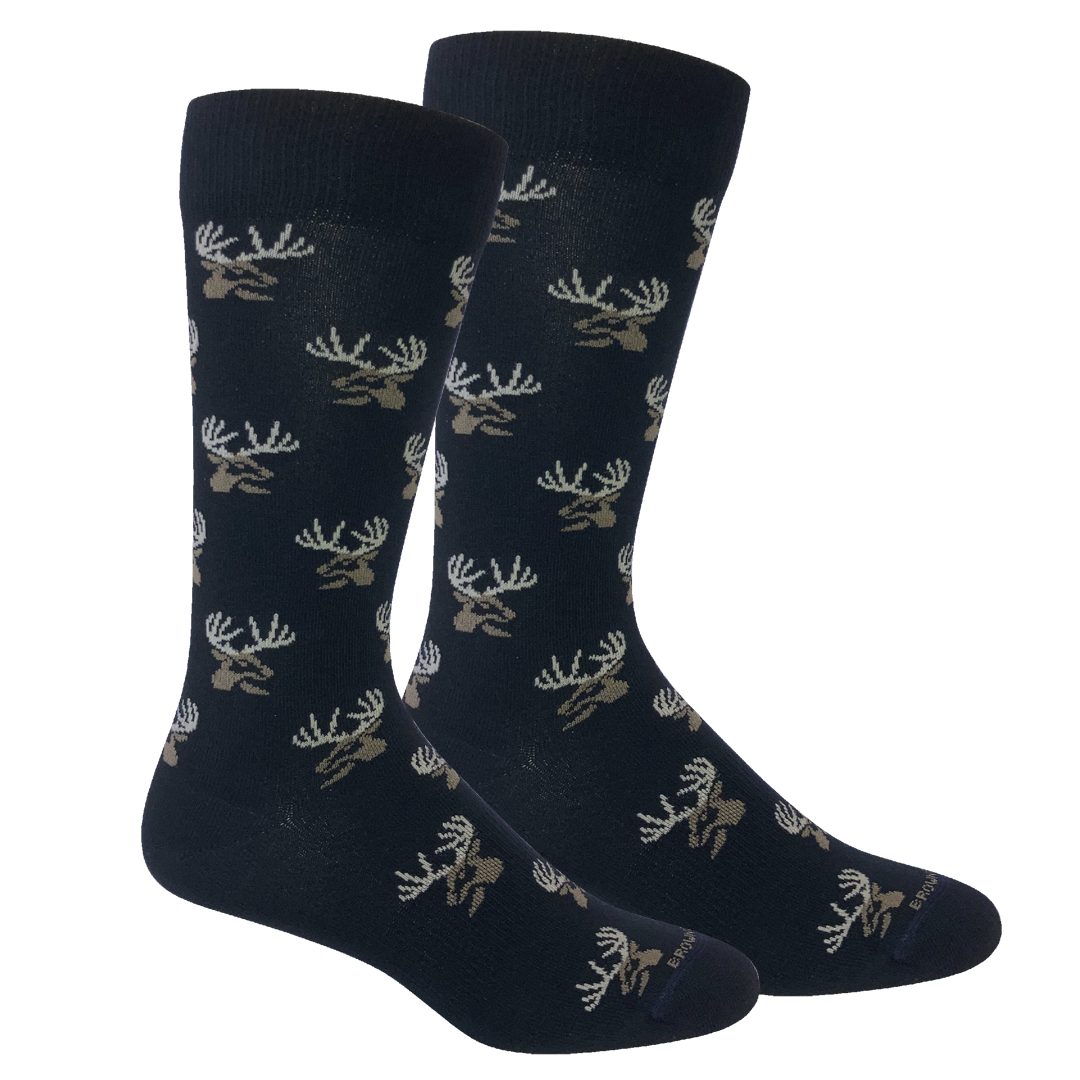 Buck - Navy Men's Socks