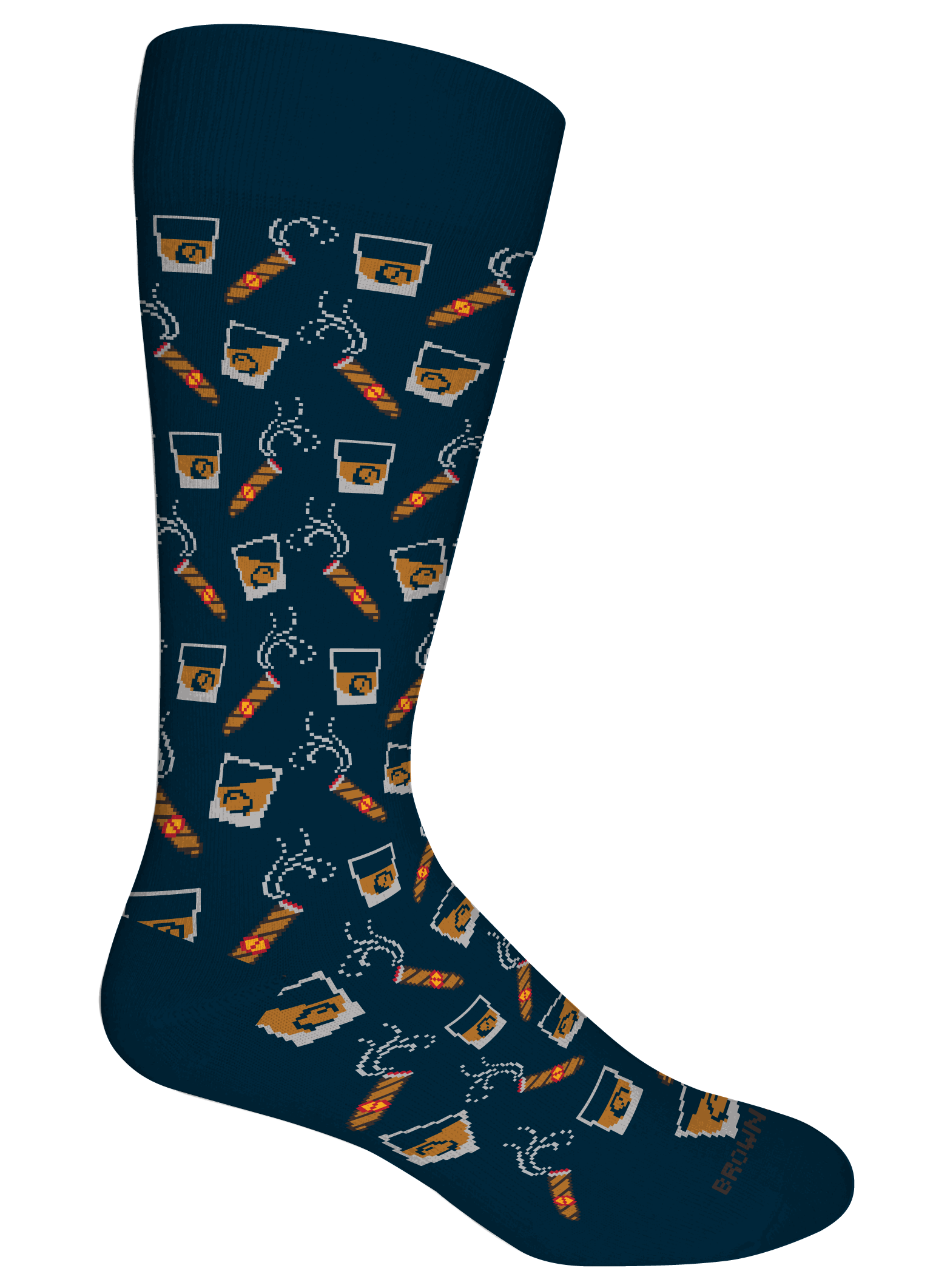 Bourbon & Cigars - Navy Men's Socks