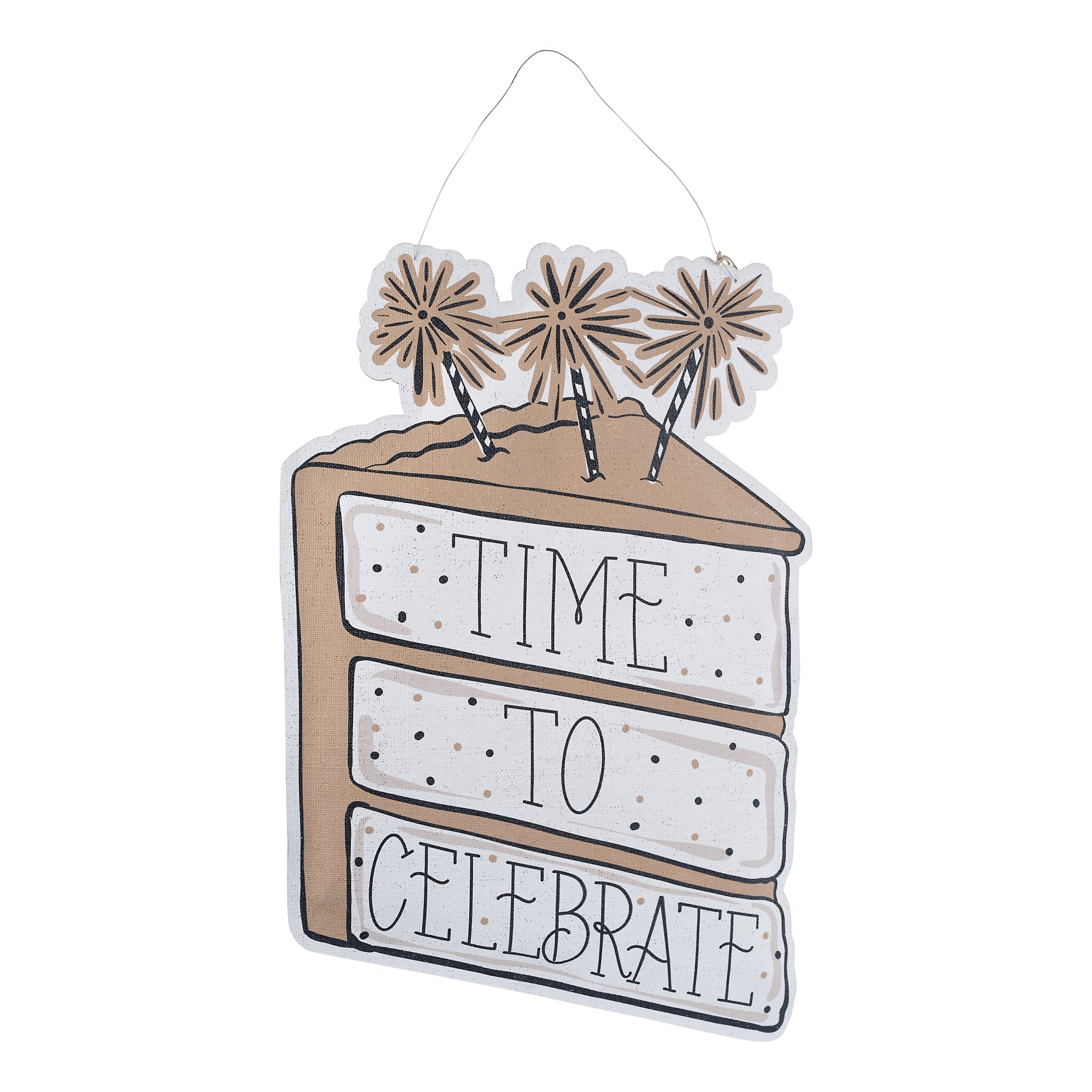 CELEBRATE /HAPPY BIRTHDAY CAKE DOUBLE SIDED DECOR/BURLEE