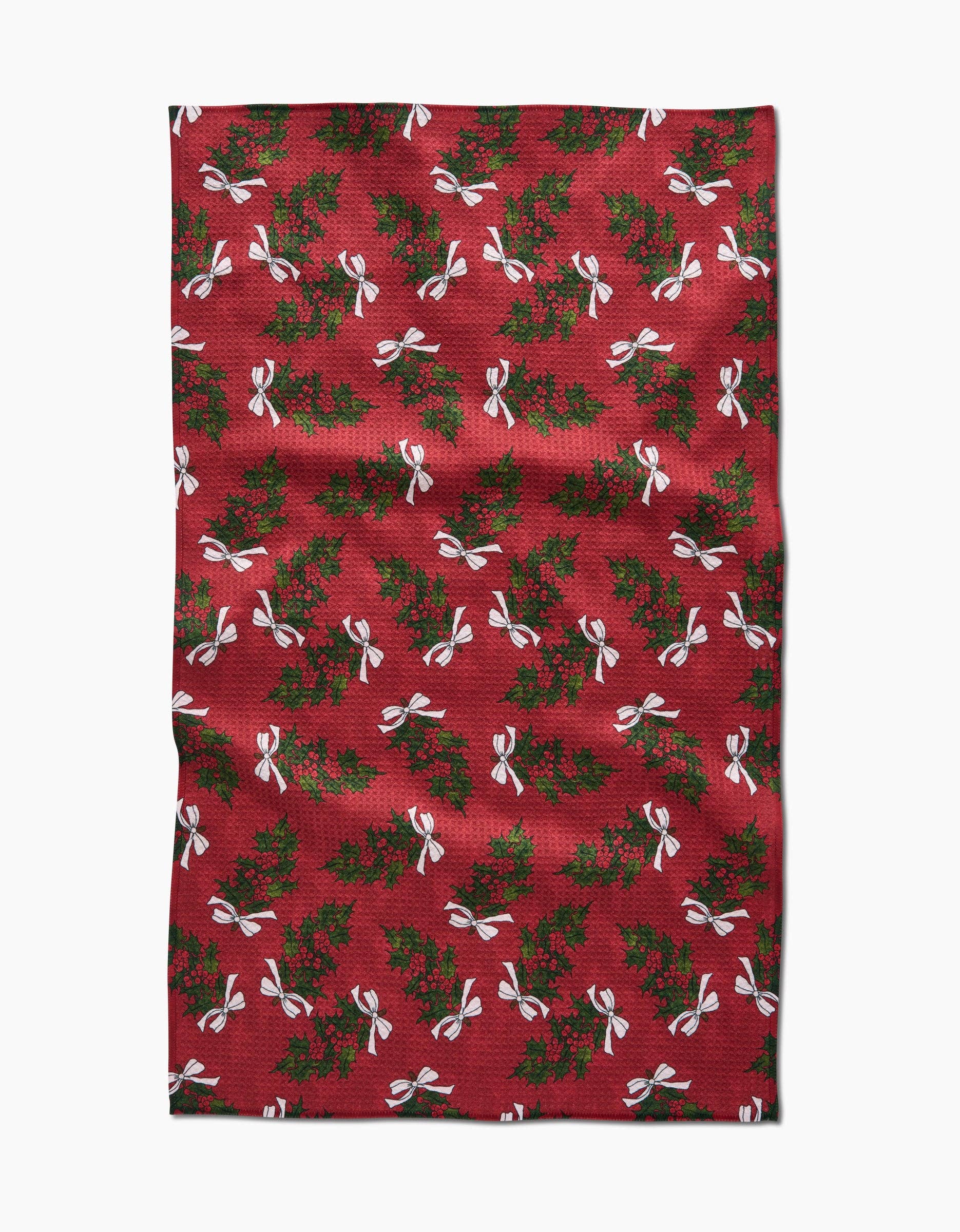 Tea Towel - Christmas Berry Bow